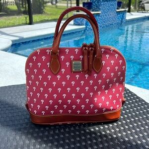 Philadelphia Phillies, Dooney, and Bourke purse/bag.zip zip satchel.